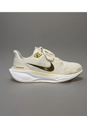 Nike Air Zoom Pegasus 41 Women's Running Shoes Light Pumice Metallic Gold Size 9